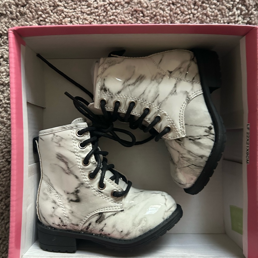 Marble Girl Combat Boots